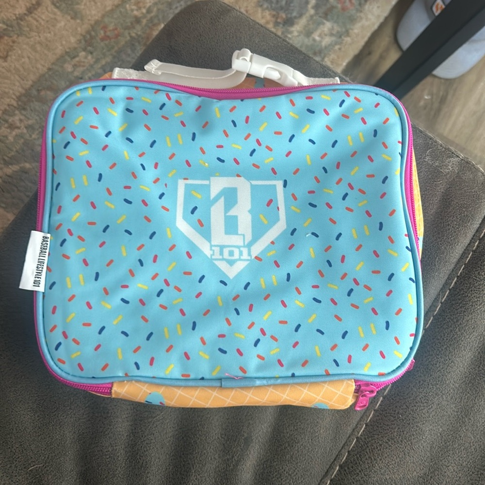 Baseball lifestyle 101 blue ice cream sprinkled lunch Box